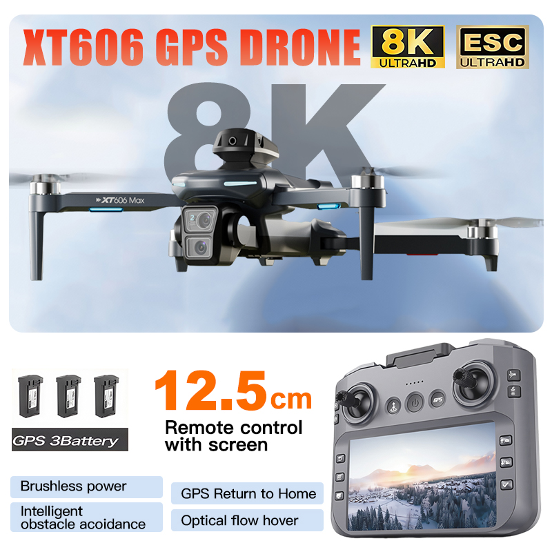 XT606 MAX 3 battery Drone 4k 8 – Drone Photogrammetry recenzja i cena