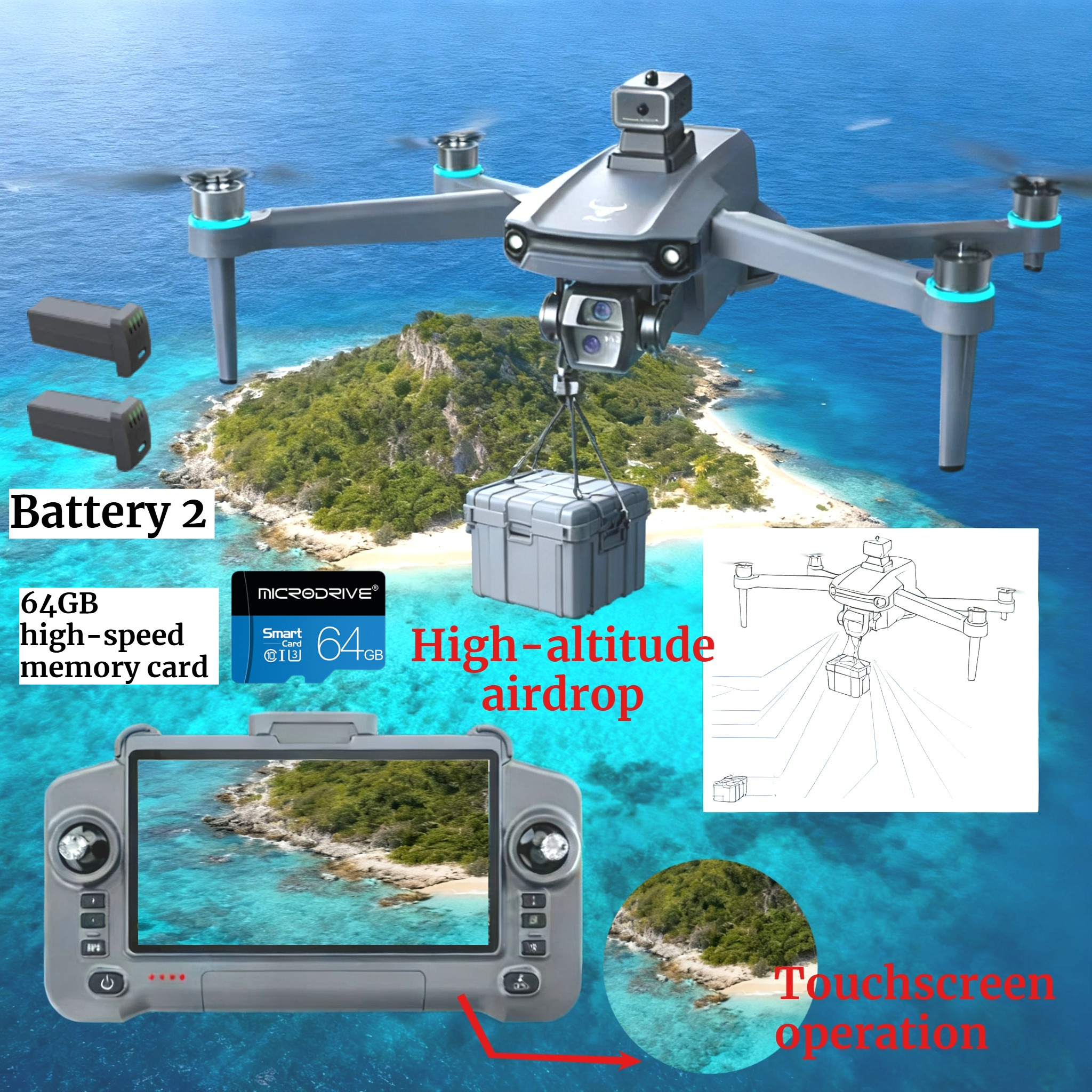 Drone GPS 8K HD Camera Aerial  – Drone Multispectral recenzja i cena