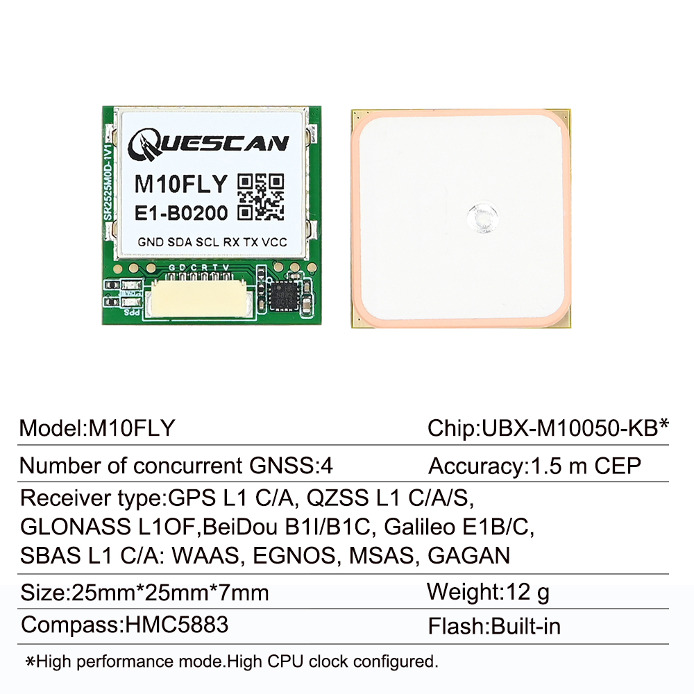 Quescan 25mm*25mm M10FLY 10Hz  – Drone Mapping recenzja i cena