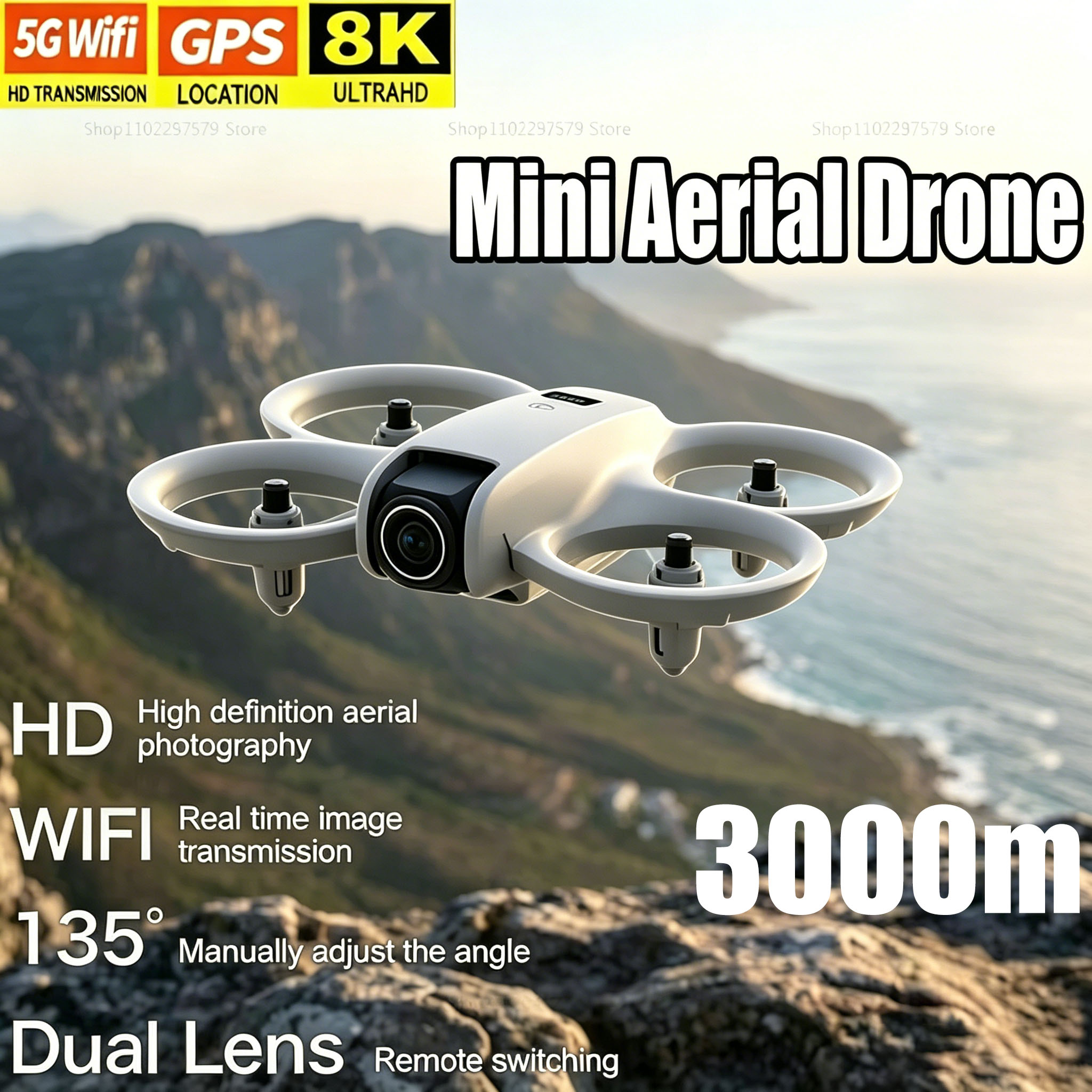 Mini Drone with 8K HD Camera F – Drone Video Production recenzja i cena