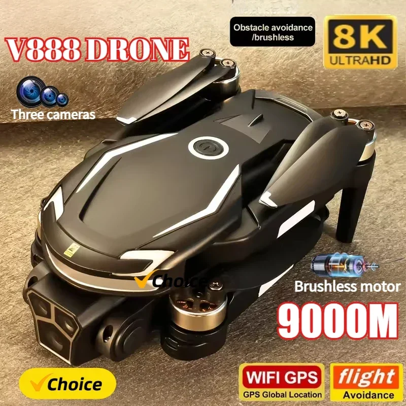 New V888 Drone 8K GPS Triple C – Drone Photogrammetry recenzja i cena
