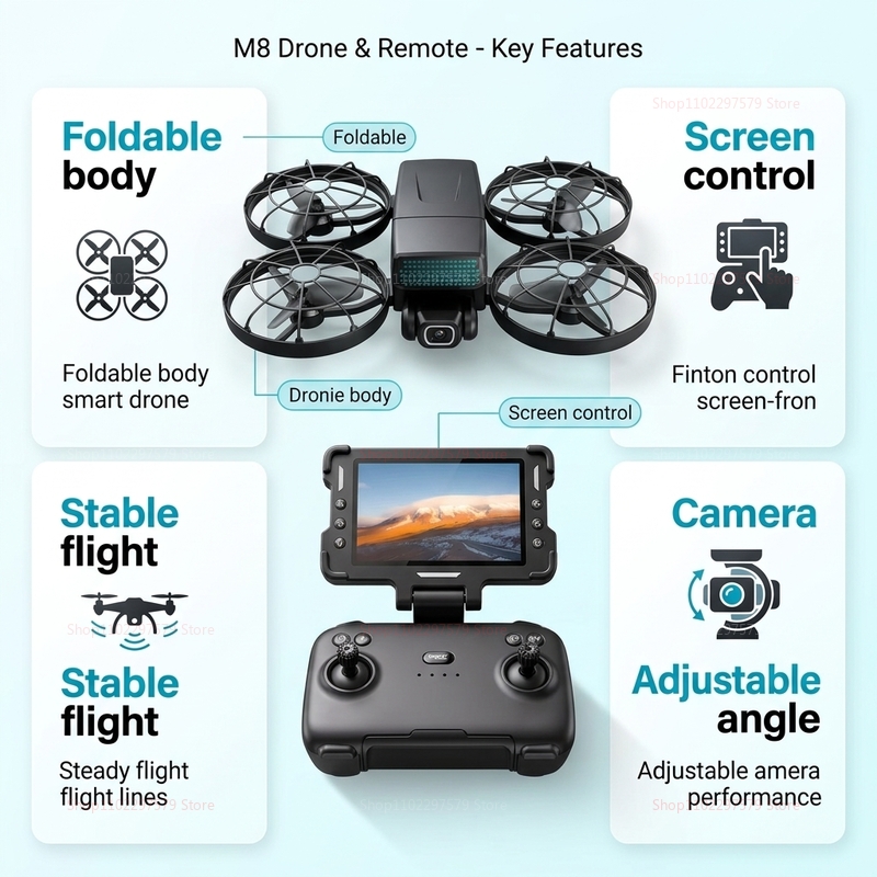 New Drones M8 GPS 8K Professio – Drone Lidar recenzja i cena